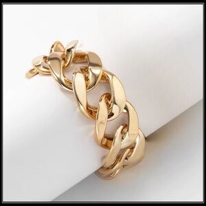 NEW CHUNKY STATEMENT GOLD CHAIN LINK BRACELET